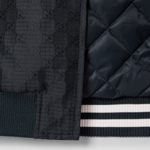 GG ripstop zip jacket - dark blue