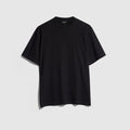 Cotton jersey T-shirt with print - black