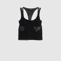 Light crêpe jersey bralette set - black