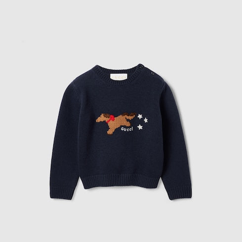 Baby wool sweater - dark blue
