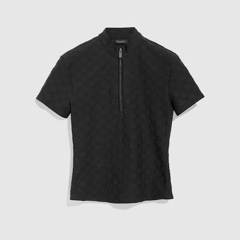 GG jersey jacquard T-shirt - black