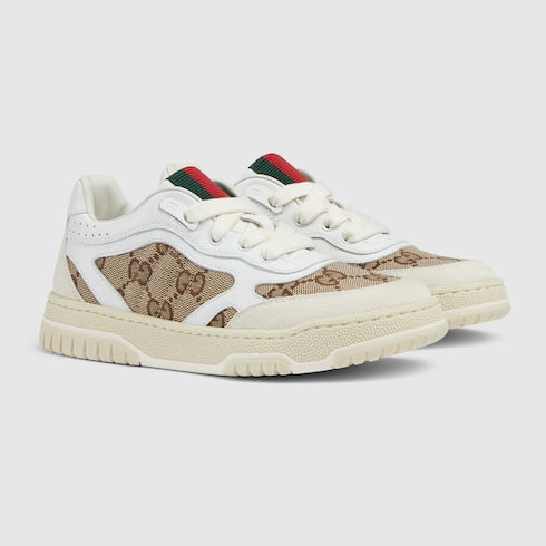 Children's Gucci Re-Web sneaker - white leather