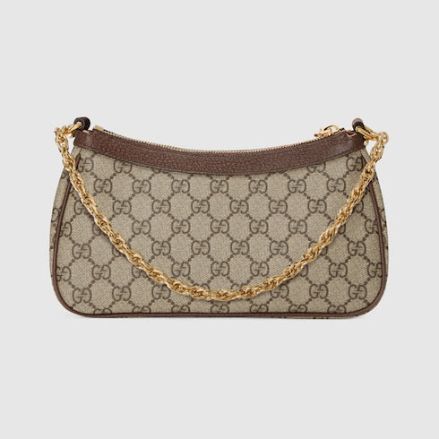 Ophidia small shoulder bag - beige and dark brown GG Supreme