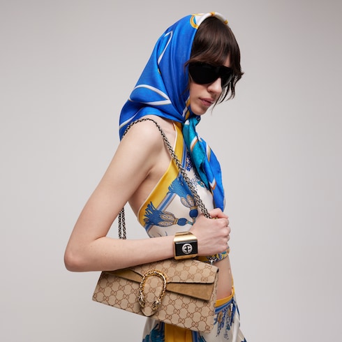 "Morso D'Oro" printed silk carré - multicolor