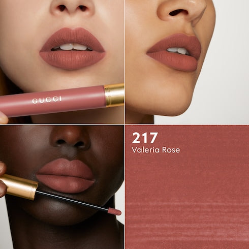 124 Emilie Brown, Rouge à Lèvres Liquide Mat Lipstick - 217 Valeria Rose