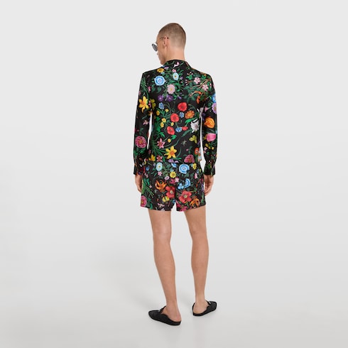 Printed nylon swim shorts - multicolor