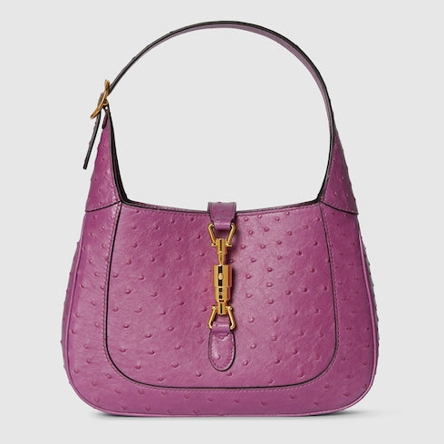 Gucci Jackie 1961 ostrich medium bag - purple
