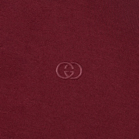 Extra fine wool polo top - rosso ancora red