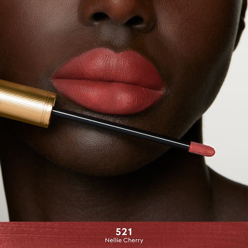 124 Emilie Brown, Rouge à Lèvres Liquide Mat Lipstick - 521​ Nellie Cherry