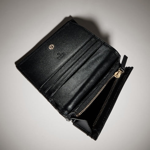 GG Marmont card case wallet - black leather