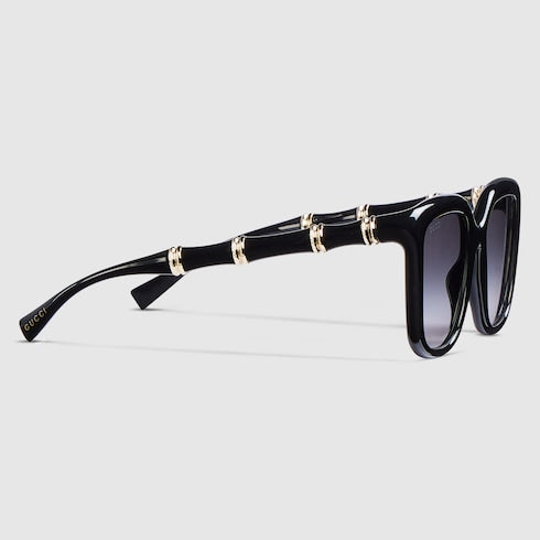 Square frame sunglasses - black