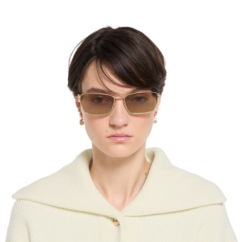 Rectangular frame sunglasses - gold