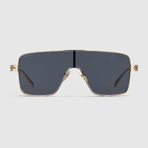 Rectangular frame sunglasses - light gold