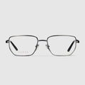 Rectangular optical frame - ruthenium-toned