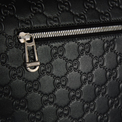 GG Emblem medium crossbody bag - black GG leather