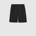 GG canvas linen blend shorts - black