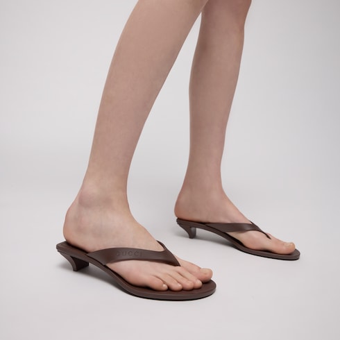 Women's Vittoria thong - brown rubber
