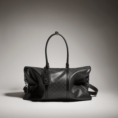 Gucci Essence Classic large duffle bag - black GG canvas