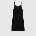 Viscose crêpe jersey dress with Horsebit - black