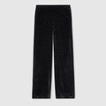 GG velvet devoré sportswear pants - black