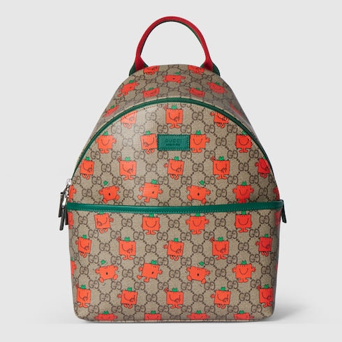 Children's printed GG backpack - beige and brown GG Supreme