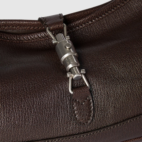 Jackie Slim medium shoulder bag - dark brown leather