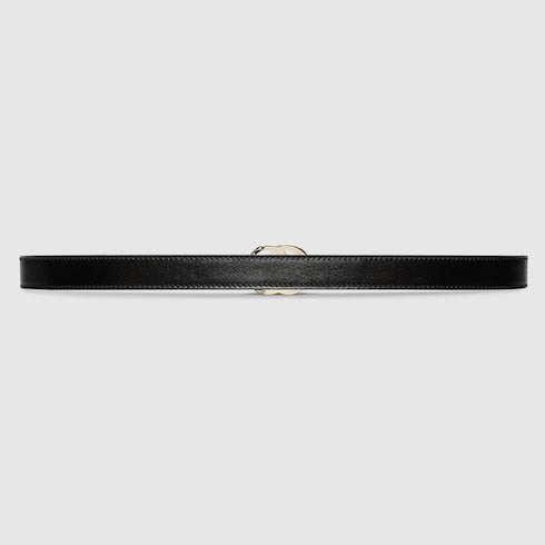 GG Marmont thin belt - black leather