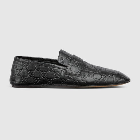 Men's Ragazzo loafer - black embossed GG leather