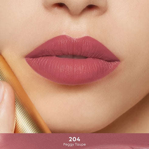 120 Sonia Light Beige, Rouge à Lèvres Mat Lipstick - 204 Peggy Taupe