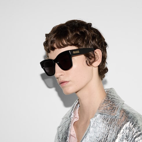Butterfly frame sunglasses - black