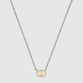 Gucci Interlocking pendant chain necklace - palladium-toned brass
