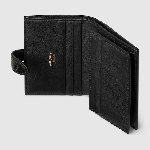 Gucci Jackie anaconda medium wallet - black