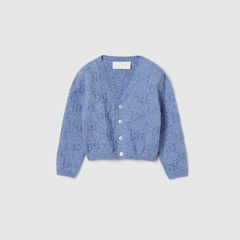 Baby GG cotton cardigan - light blue