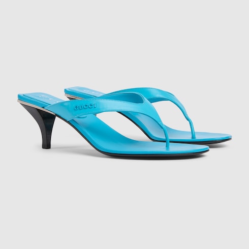 Women's Vittoria thong - bright blue leather