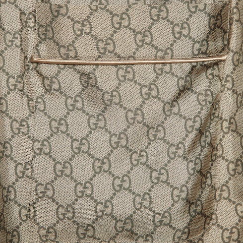 GG supreme print silk pant - beige and ebony