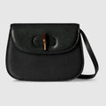 Bamboo mini bag - black leather