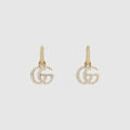 GG Marmont crystal earrings - gold-toned brass