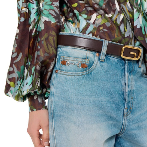 Flared bleached cotton denim pants - light blue