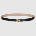 GG Marmont thin belt - black leather
