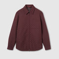 GG canvas zip jacket - burgundy
