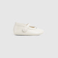 Baby ballet flats with Double G - off white leather