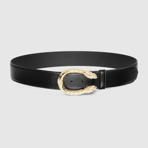 Dionysus wide belt - black leather