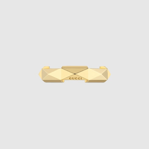 Gucci Link to Love 18k studded ring - 18k yellow gold
