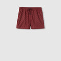GG print nylon swim short - bordeaux