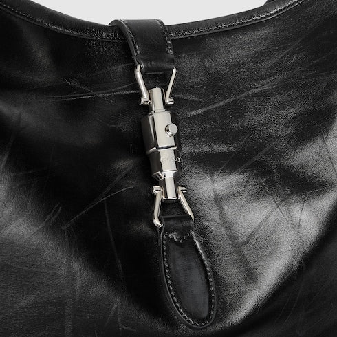 Gucci Jackie 1961 large crossbody bag - black hand-treated leather