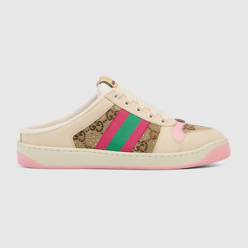 Women's Screener mule - camel and brown GG canvas