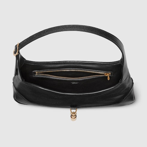 Jackie Slim medium shoulder bag - black leather