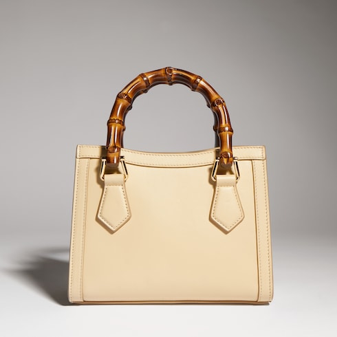 Gucci Diana small tote bag - light yellow leather
