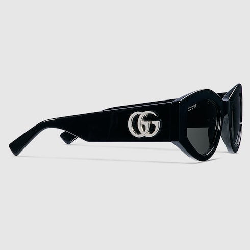 Oval frame sunglasses - black