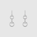 Gucci Horsebit 18K drop diamond earrings - 18k white gold